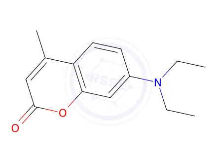 Chemical structure of Coumarin 1 in N,N dimethylformamide