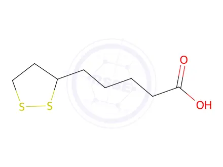 Chemical structure of Thioctic Acid