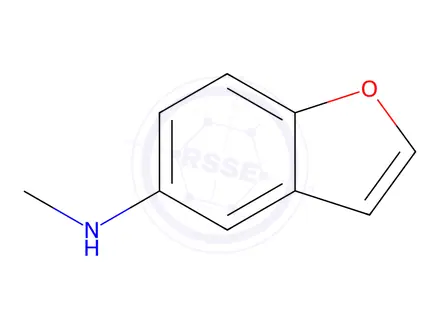 Chemical structure of N-methyl-1-benzofuran-5-amine