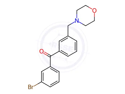 Chemical structure of 3-Bromo-3'-morpholinomethyl benzophenone