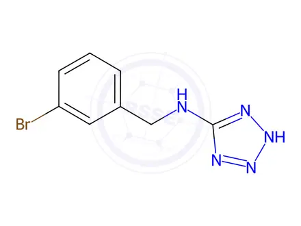 Chemical structure of N-(3-bromobenzyl)-2H-tetrazol-5-amine