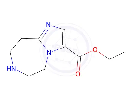 Chemical structure of Ethyl 6,7,8,9-tetrahydro-5H-imidazo[1,2-d][1,4]diazepine-3-carboxylate