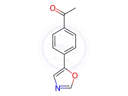 Chemical structure of 1-[4-(1,3-oxazol-5-yl)phenyl]ethan-1-one