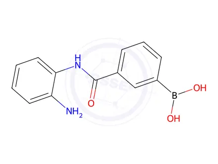 Chemical structure of (3-((2-Aminophenyl)carbamoyl)phenyl)boronic acid