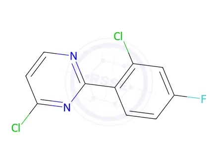 Chemical structure of 4-Chloro-2-(2-chloro-4-fluorophenyl)pyrimidine