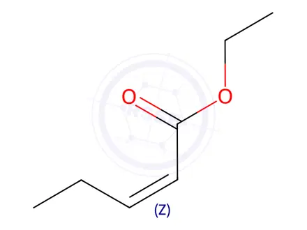 Chemical structure of (Z)-2-Pentenoic acid ethyl ester