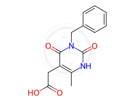 Chemical structure of (3-Benzyl-6-methyl-2,4-dioxo-1,2,3,4-tetrahydropyrimidin-5-yl)acetic acid