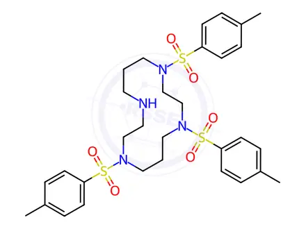 Chemical structure of 1,4,8-Tritosyl-1,4,8,11-tetraazacyclotetradecane
