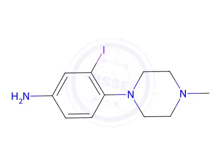 Chemical structure of 3-Iodo-4-(4-methylpiperazin-1-yl)aniline
