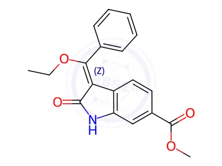 Chemical structure of Nintedanib Ethoxy Enolindole (656247-19-7)