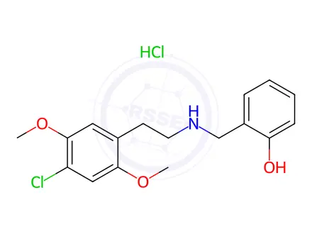 Chemical structure of 25C-NBOH hydrochloride