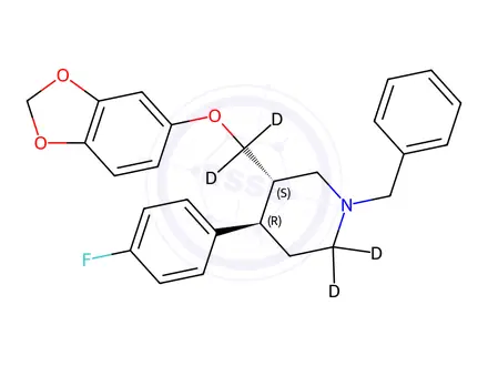 Chemical structure of trans N-Benzyl Paroxetine-d4