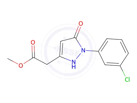Chemical structure of Methyl 2-[1-(3-Chlorophenyl)-5-oxo-2,5-dihydro-1H-pyrazol-3-yl]acetate