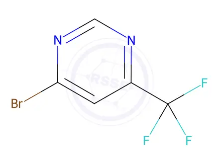 Chemical structure of 4-Bromo-6-(trifluoromethyl)pyrimidine