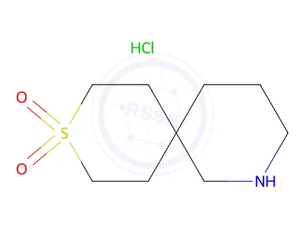 Chemical structure of 9-Thia-2-azaspiro[5.5]Undecane 9,9-dioxide hydrochloride