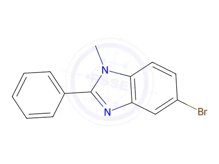 Chemical structure of 5-Bromo-1-methyl-2-phenyl-1H-benzo[d]imidazole