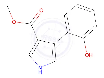 Chemical structure of Methyl 4-(2-hydroxyphenyl)-1H-pyrrole-3-carboxylate