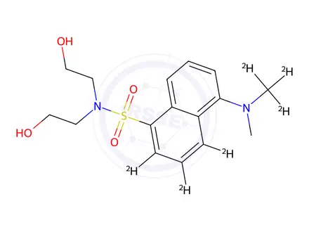 Chemical structure of Dansyl-d6-diethanolamine