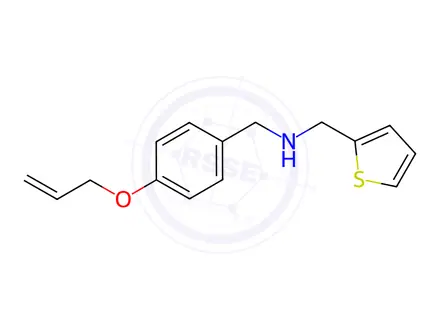 Chemical structure of N-(4-(allyloxy)benzyl)-1-(thiophen-2-yl)methanamine