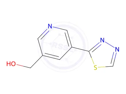 Chemical structure of (5-(1,3,4-Thiadiazol-2-yl)pyridin-3-yl)methanol
