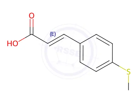 Chemical structure of 3-(4-(Methylthio)phenyl)acrylic Acid