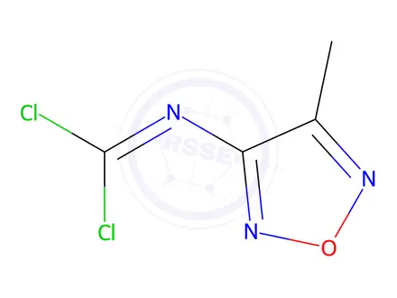 Chemical structure of (4-Methyl-1,2,5-oxadiazol-3-yl)carbonimidic dichloride