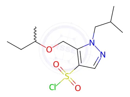 Chemical structure of 5-(sec-butoxymethyl)-1-isobutyl-1H-pyrazole-4-sulfonyl chloride
