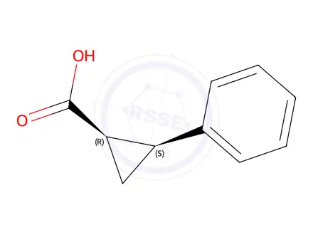Chemical structure of rel-(1R,2S)-2-Phenylcyclopropanecarboxylic Acid