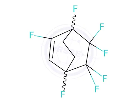 Chemical structure of 1,2,4,5,5,6,6-Heptafluorobicyclo[2.2.2]oct-2-ene