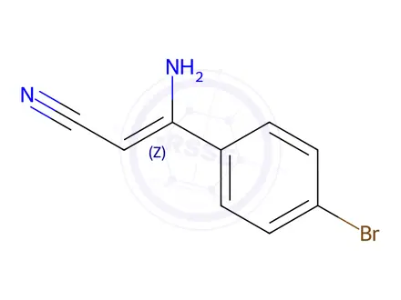 Chemical structure of 3-amino-3-(4-bromophenyl)acrylonitrile