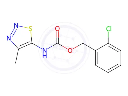 Chemical structure of Carbamic acid, (4-methyl-1,2,3-thiadiazol-5-yl)-, (2-chlorophenyl)methyl ester (9CI)