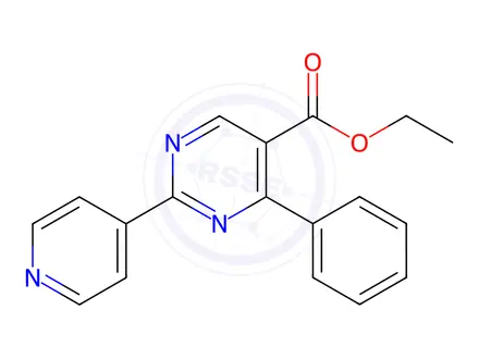 Chemical structure of Ethyl 4-phenyl-2-(pyridin-4-yl)pyrimidine-5-carboxylate