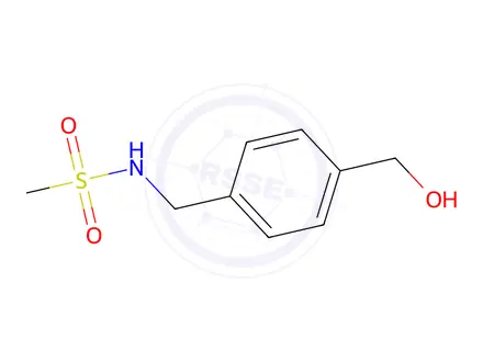 Chemical structure of N-{[4-(Hydroxymethyl)phenyl]methyl}methanesulfonamide