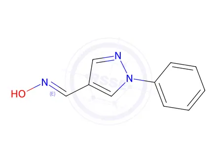 Chemical structure of N-[(1-phenyl-1H-pyrazol-4-yl)methylidene]hydroxylamine