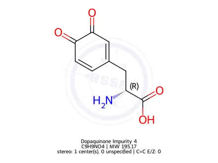 Chemical structure of (R)-dopaquinone