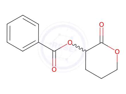 Chemical structure of (2-oxooxan-3-yl) benzoate