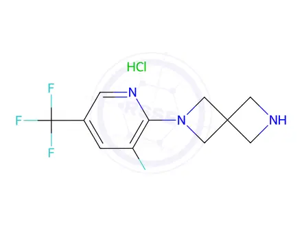 Chemical structure of 2-(3-Fluoro-5-(trifluoromethyl)pyridin-2-yl)-2,6-diazaspiro[3.3]Heptane hydrochloride
