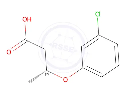 Chemical structure of (R)-3-(3-chlorophenoxy)butanoic acid
