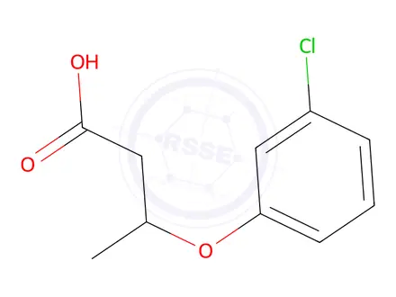 Chemical structure of (S)-3-(3-Chlorophenoxy)butanoic acid