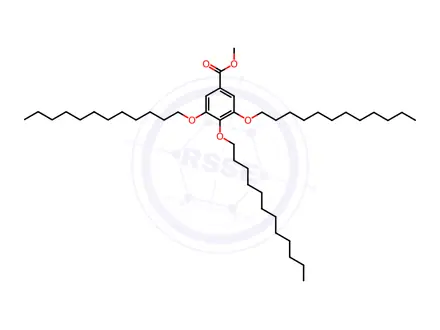 Chemical structure of Benzoic acid, 3,4,5-tris(dodecyloxy)-, methyl ester