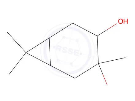 Chemical structure of [1S-(1alpha,3beta,4alpha,6alpha)]-3,7,7-trimethylbicyclo[4.1.0]heptane-3,4-diol