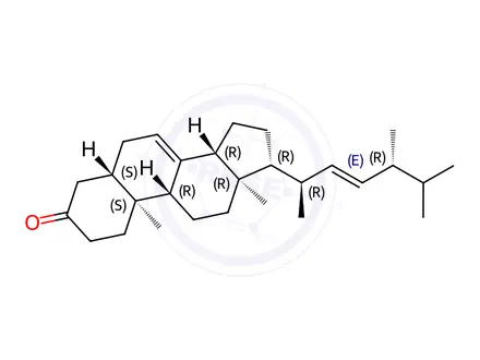 Chemical structure of Ergosta-7,22-dien-3-one