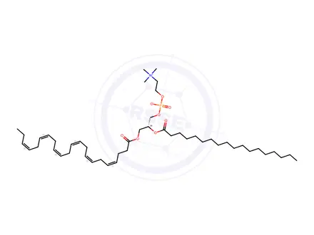 Chemical structure of 1-Docosahexaenoyl-2-stearoyl-sn-glycero-3-phosphocholine