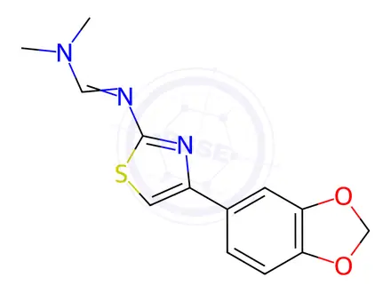 Chemical structure of n'-(4-(Benzo[d][1,3]dioxol-5-yl)thiazol-2-yl)-n,n-dimethylformimidamide