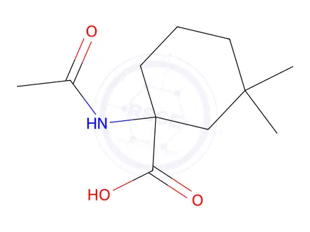 Chemical structure of 1-Acetamido-3,3-dimethylcyclohexane-1-carboxylic acid