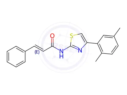 Chemical structure of N-(4-(2,5-Dimethylphenyl)thiazol-2-yl)cinnamamide