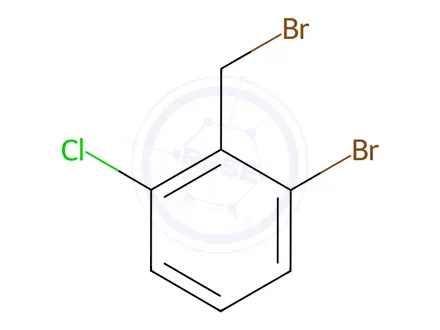 Chemical structure of 1-Bromo-2-(bromomethyl)-3-chlorobenzene