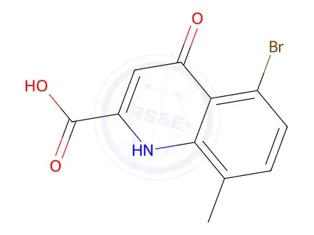 Chemical structure of 5-BRomo-8-methyl-4-oxo-1,4-dihydroquinoline-2-carboxylic acid