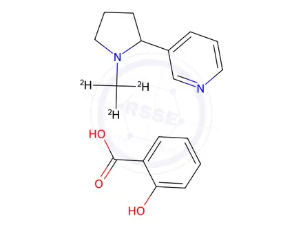 Chemical structure of (+/-)-Nicotine-d3 salicylate salt