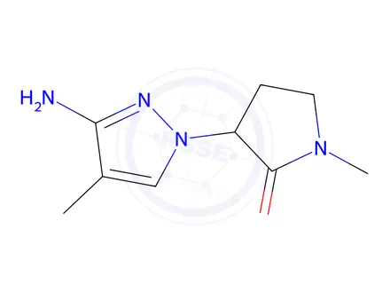 Chemical structure of 3-(3-Amino-4-methyl-1h-pyrazol-1-yl)-1-methylpyrrolidin-2-one